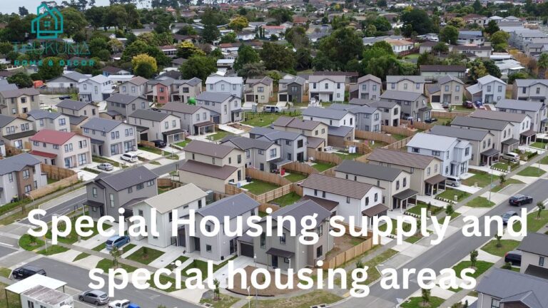 Special Housing supply and special housing areas